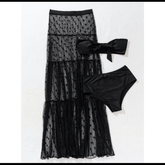 🔥CLEARANCE🔥SPIAGGIA  3-Piece Bikini & Maxi Cover Up - Picture 4 of 6